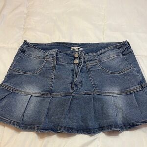 Fashion Nova Blue Denim Skort